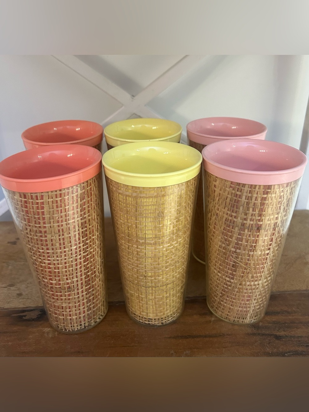 Vintage MCM Raffiaware Insulated Tumblers